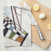 Kandinsky 1923/Komposition viii/pixdezines Küchentuch (Viertel Falte)