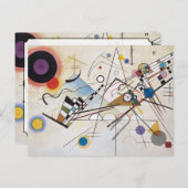Kandinsky 1923/Komposition viii/pixdezines Postkarte (Vorne/Hinten)