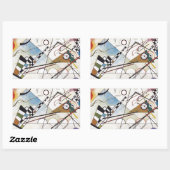 Kandinsky 1923/Komposition viii/pixdezines Rechteckiger Aufkleber (Blatt)