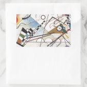 Kandinsky 1923/Komposition viii/pixdezines Rechteckiger Aufkleber (Tasche)