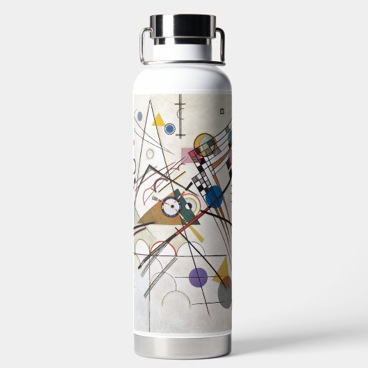 Kandinsky 1923/Komposition viii/pixdezines Trinkflasche (Rückseite)