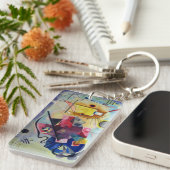 Kandinsky 1925/gelb/rot/blau/pixdezines schlüsselanhänger (Vorderseite rechts)