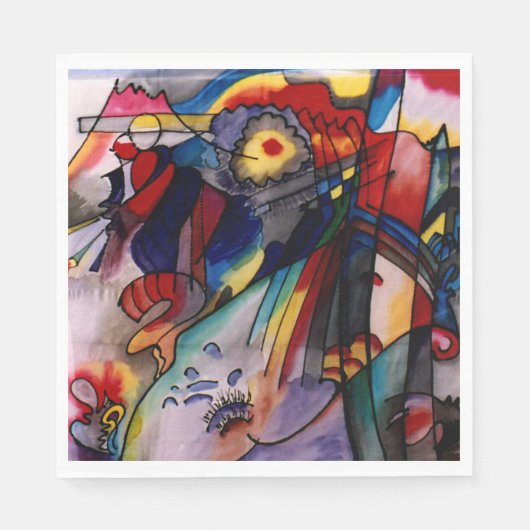 Kandinsky - 293, berühmtes Kunstwerk, Serviette (Vorderseite)