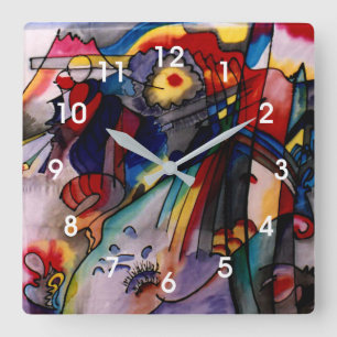 Kandinsky - 293 quadratische wanduhr