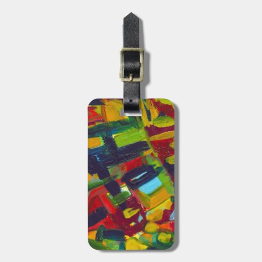 Kandinsky 304 Abstrakte Kunstwerke Gepäckanhänger (Vorderseite vertikal)