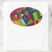 Kandinsky 304 Abstrakte Kunstwerke Ovaler Aufkleber (Tasche)