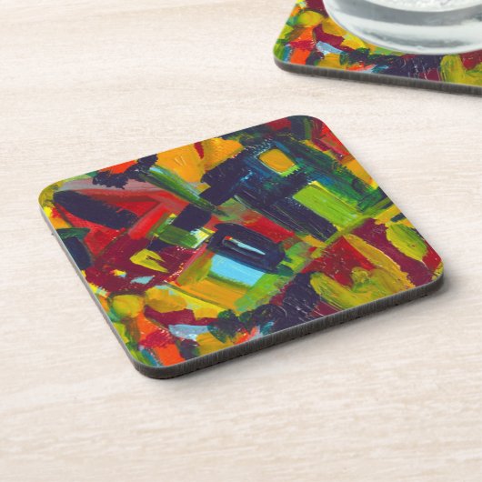 Kandinsky '304' Abstrakte Malerei Getränkeuntersetzer (Linke Seite)