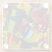 Kandinsky '304' Abstrakte Malerei Glasuntersetzer (Rückseite)