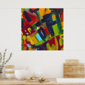 Kandinsky '304' Abstrakte Malerei Poster (Küche)