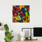 Kandinsky '304' Abstrakte Malerei Poster (Heimbüro)