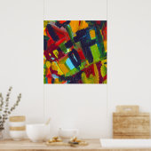 Kandinsky '304' Abstrakte Malerei Poster (Küche)