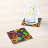 Kandinsky '304' Abstrakte Malerei Rechteckiger Pappuntersetzer (Vor Ort)