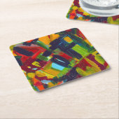 Kandinsky '304' Abstrakte Malerei Rechteckiger Pappuntersetzer (angewinkelt)