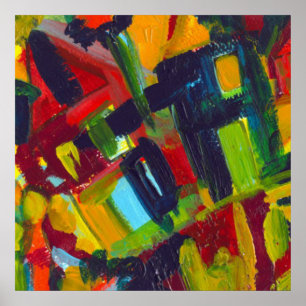 Kandinsky '304' farbenfrohe abstrakte Malerei Poster