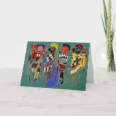 Kandinsky - 4 Figuren auf 3 Plätzen Karte (Vorderseite)