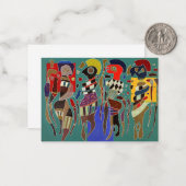 Kandinsky - 4 Zahlen auf 3 Plätzen Mitteilungskarte (Vorderseite/Rückseite Beispiel)