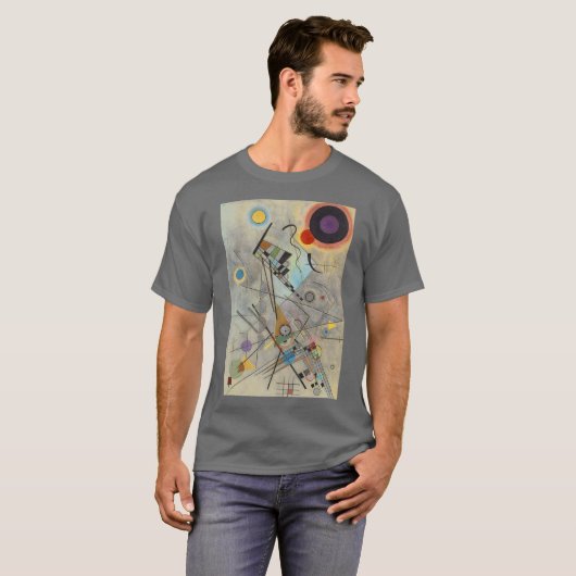 Kandinsky Absract Expressionist Dark Gray T-Shirt (Vorne ganz)