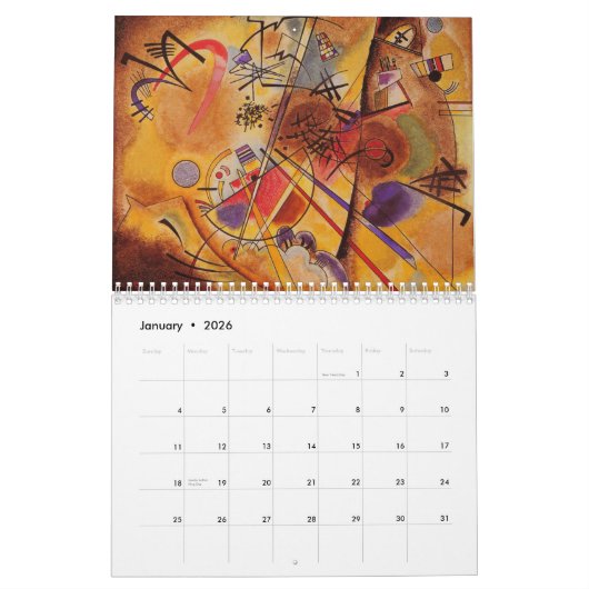 Kandinsky Abstrakt Art Kalender (Jan 2026)