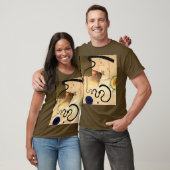 Kandinsky Abstrakt Art Painting Brown Color T-Shirt (Unisex)