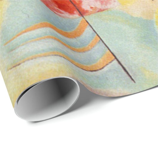 Kandinsky Abstrakt Art Shapes Blau Geschenkpapier (Rolleneckpunkt)