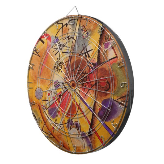 Kandinsky Abstrakt Artwork Dartscheibe (Vorderseite rechts)