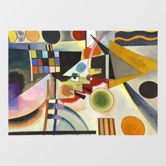 Kandinsky Abstrakt Artwork Fensteraufkleber (Blatt)