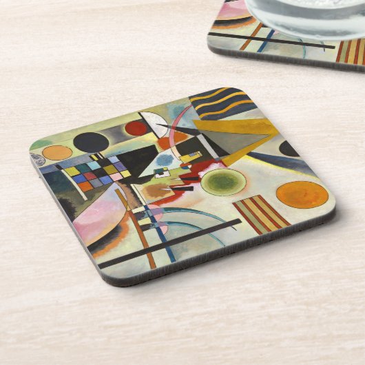 Kandinsky Abstrakt Artwork Getränkeuntersetzer (Linke Seite)