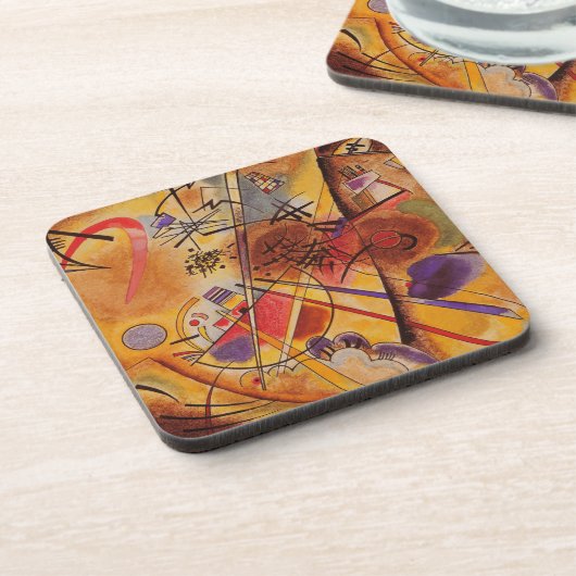 Kandinsky Abstrakt Artwork Getränkeuntersetzer (Linke Seite)