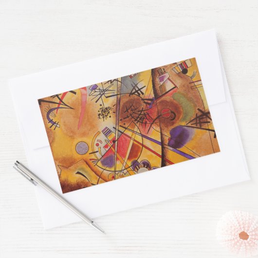 Kandinsky Abstrakt Artwork Rechteckiger Aufkleber (Umschlag)