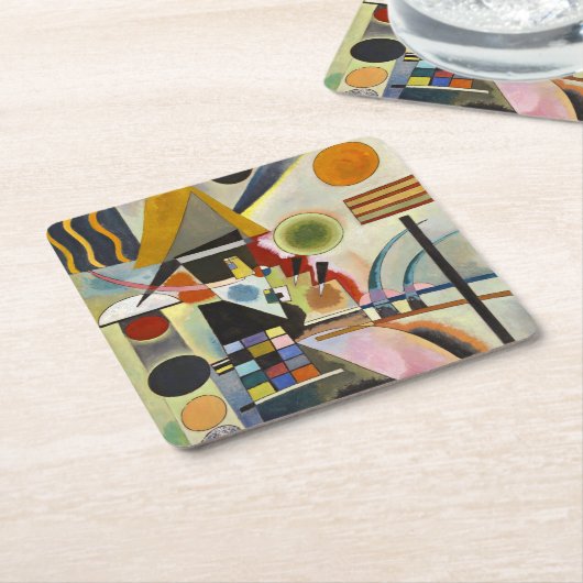 Kandinsky Abstrakt Artwork Rechteckiger Pappuntersetzer (angewinkelt)