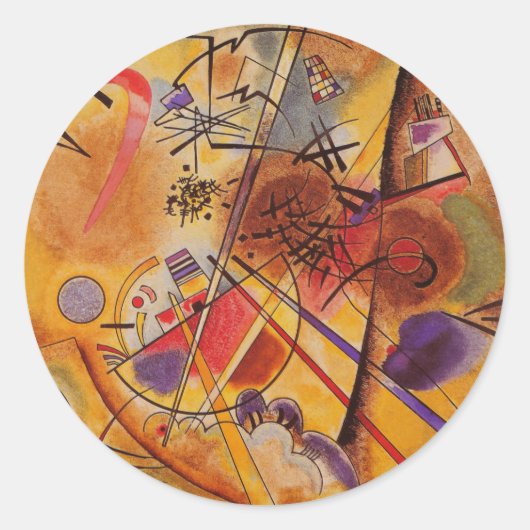 Kandinsky Abstrakt Artwork Runder Aufkleber (Vorderseite)