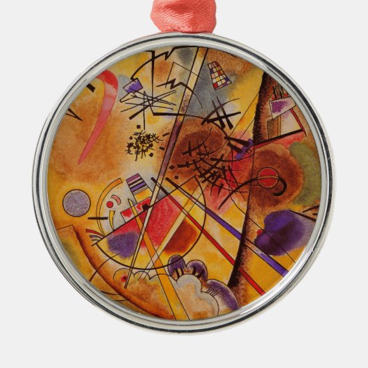 Kandinsky Abstrakt Artwork Silbernes Ornament (Vorne)