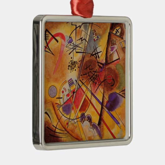 Kandinsky Abstrakt Artwork Silbernes Ornament (Rechts)