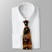 Kandinsky Abstrakt Black Violet Neck Tie Krawatte (Gebunden)