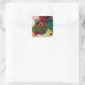 Kandinsky Abstrakt Circles-Aufkleber Quadratischer Aufkleber (Tasche)
