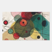 Kandinsky Abstrakt Circles-Aufkleber Rechteckiger Aufkleber (Vorderseite)