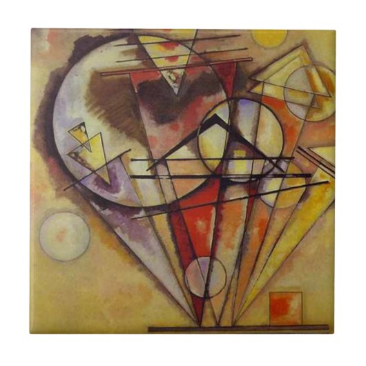 Kandinsky Abstrakt Circles Fliese (Vorderseite)