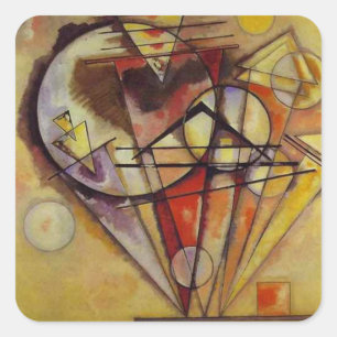 Kandinsky Abstrakt Circles Quadratischer Aufkleber