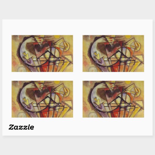 Kandinsky Abstrakt Circles Rechteckiger Aufkleber (Blatt)