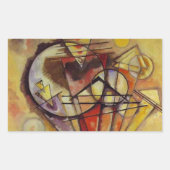Kandinsky Abstrakt Circles Rechteckiger Aufkleber (Vorderseite)