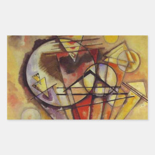 Kandinsky Abstrakt Circles Rechteckiger Aufkleber