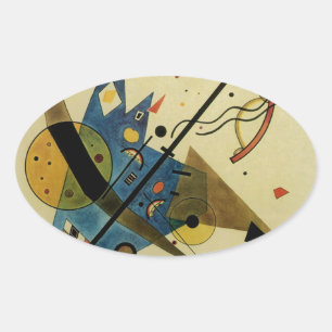 Kandinsky Abstrakt Circles Shapes Ovaler Aufkleber