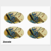 Kandinsky Abstrakt Circles Shapes Ovaler Aufkleber (Blatt)