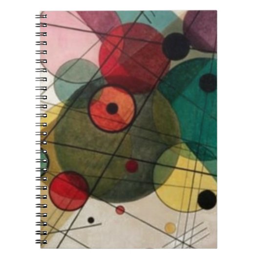 Kandinsky Abstrakt Circles Spiral Foto Notebook Notizblock (Vorderseite)