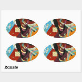 Kandinsky Abstrakt Compositon IX Ovaler Aufkleber (Blatt)