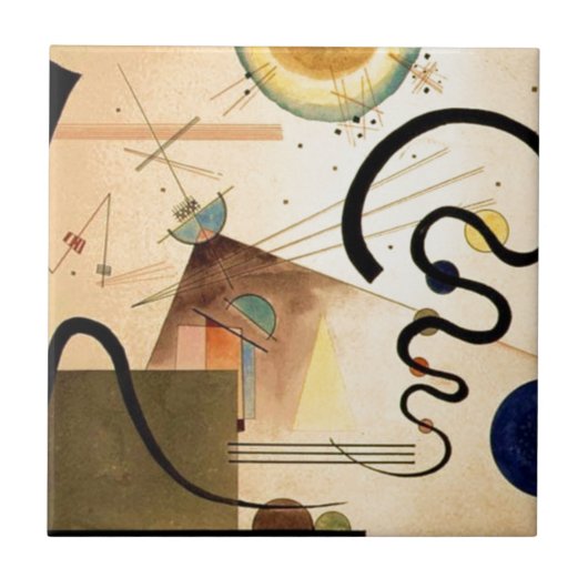 Kandinsky Abstrakt Fliese (Vorderseite)