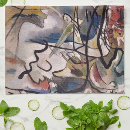 Kandinsky Abstrakt Geschirrtuch (Gefaltet)