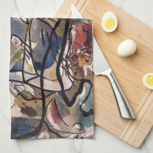 Kandinsky Abstrakt Geschirrtuch (Viertel Falte)