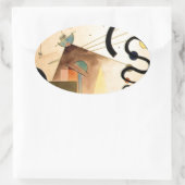 Kandinsky Abstrakt Ovaler Aufkleber (Tasche)