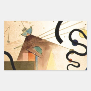 Kandinsky Abstrakt Rechteckiger Aufkleber
